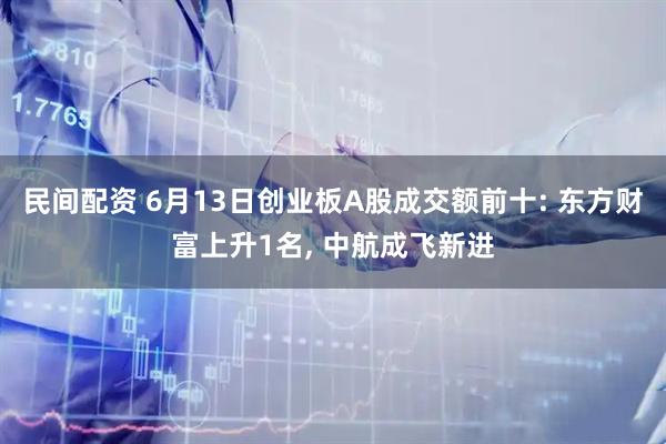 民间配资 6月13日创业板A股成交额前十: 东方财富上升1名, 中航成飞新进