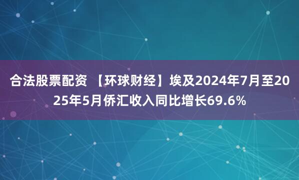 合法股票配资 【环球财经】埃及2024年7月至2025年5月侨汇收入同比增长69.6%